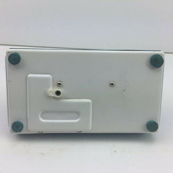 Vintage Miniature Toy Blue White Sewing Machine Hand Crank Battery Operated - Picture 7 of 12